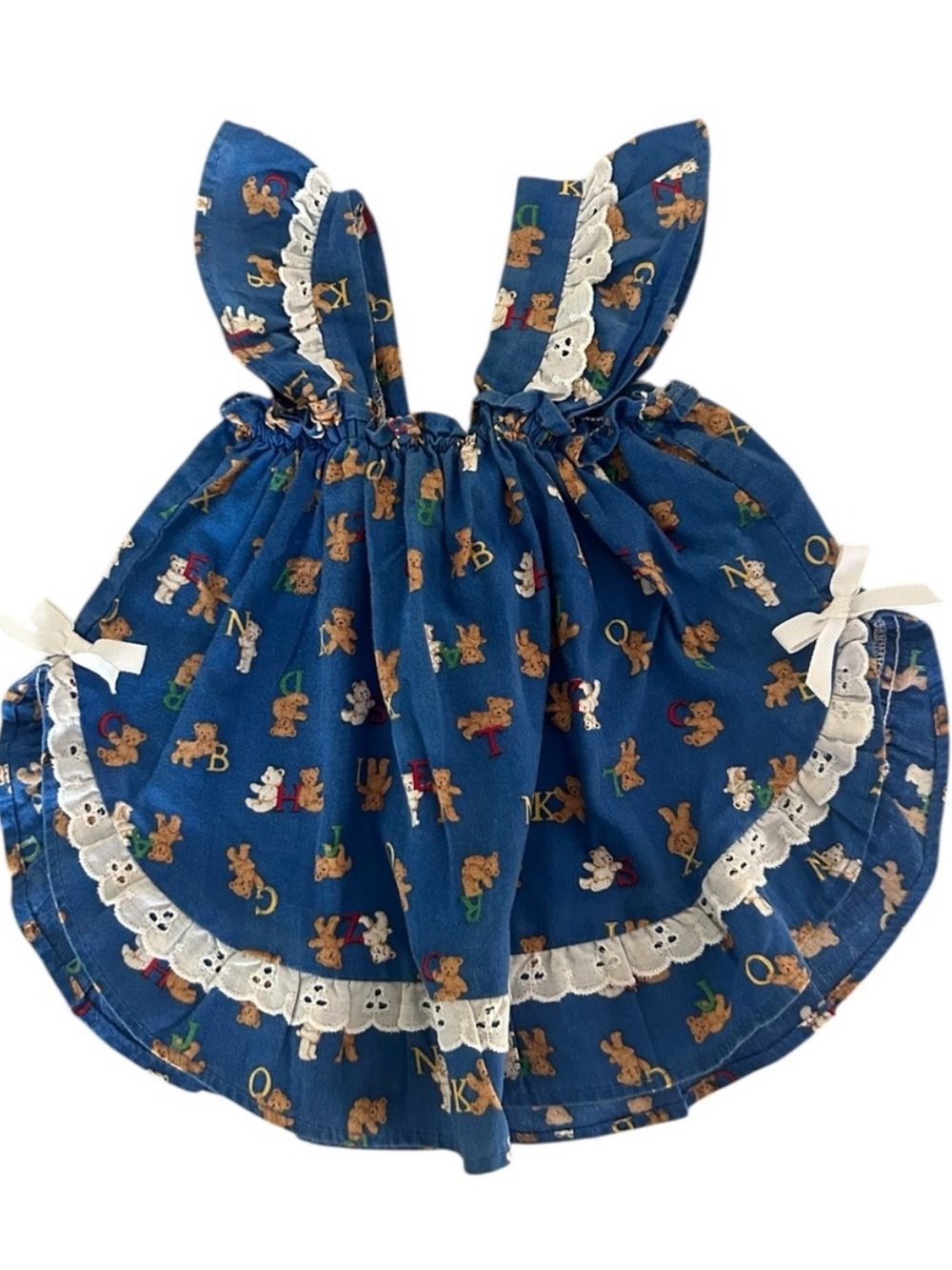 VTG 1980s Handmade Sun Dress with Teddy Bear Print